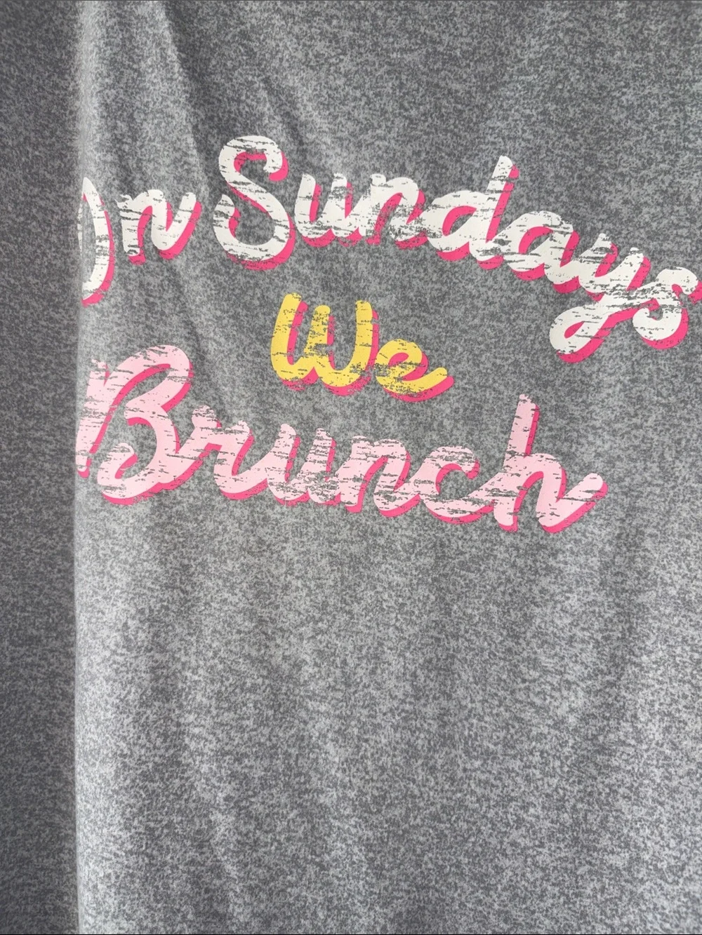 Gray 'On Sundays We Brunch' Graphic Tee Size M
